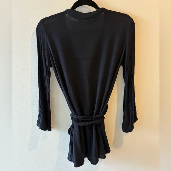 FREE PEOPLE Wrap Tunic in Black - Picture 3 of 5